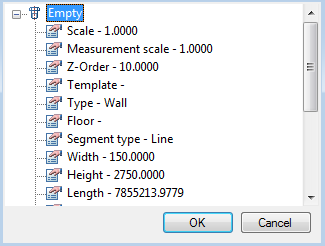 CAD drawing Context menu entry fields 8
