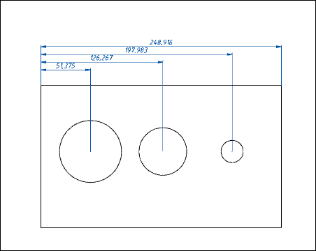 CAD drafting Baseline dimension 12
