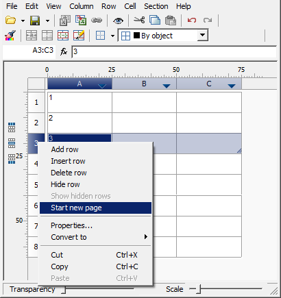 CAD drawing Split the table by pages 2
