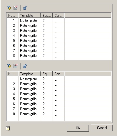 CAD drawing Table of connections 5