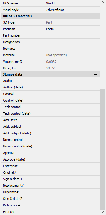 CAD drafting Functional panels 0