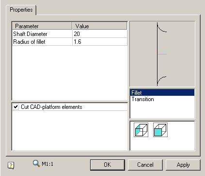 CAD drawing Shaft fillet 8
