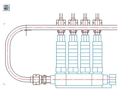 CAD drafting Set the method of overlapping pipelines 0