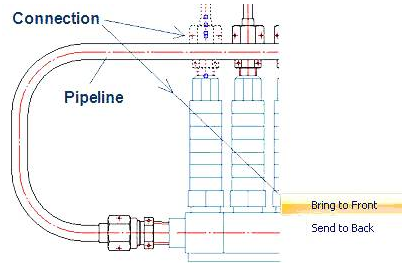 CAD drawing Set the method of overlapping pipelines 2