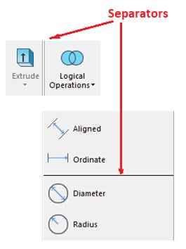 CAD software Ribbon Tab  19