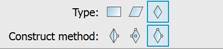 CAD drafting Constructing a Rhombus by Side and Point 0