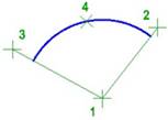 CAD software Arc by Center, Angles and Radius 7