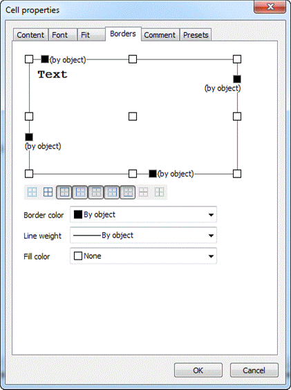 CAD software Cell Properties 16