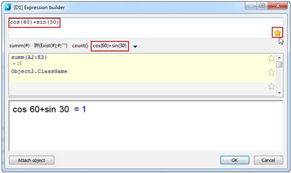 CAD drawing Expression Builder Interface 5