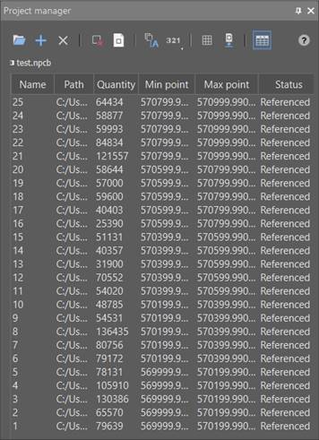 CAD software Point Cloud Project Manager 7