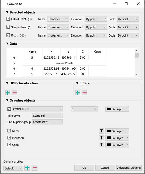 CAD software Point Conversion 7